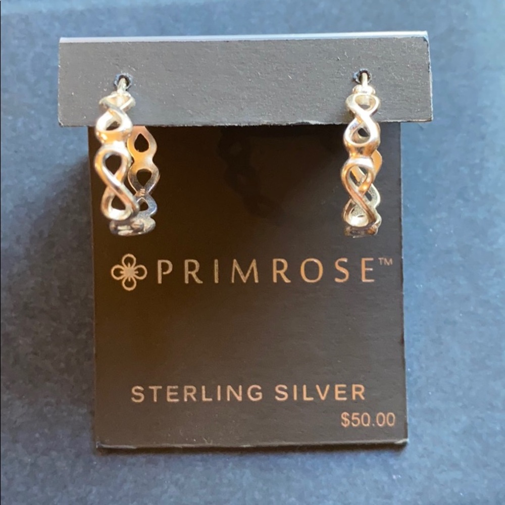 Sterling silver infinity hoops - Picture 1 of 1
